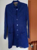 blauwe lange vest 20%mohair 30% wol, Bleu, Porté, Taille 42/44 (L), Enlèvement