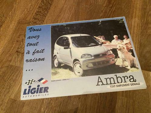 Brochure LIGIER ancienne, Livres, Autos | Brochures & Magazines, Enlèvement ou Envoi