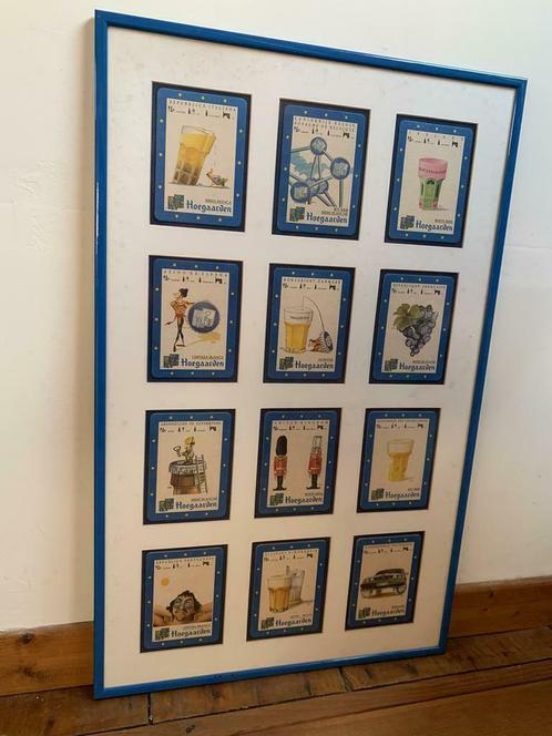 Kader bierviltjes Hoegaarden Europa, Collections, Marques de bière, Comme neuf, Panneau, Plaque ou Plaquette publicitaire, Autres marques