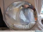 miroir rond 50 cm/5mm + 3 fixations, Maison & Meubles, Enlèvement, Utilisé, Rond