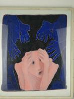 Peinture art moderne Chrit Jamin La Nuit 60x70 cm 1980, Antiquités & Art, Art | Peinture | Moderne, Enlèvement ou Envoi