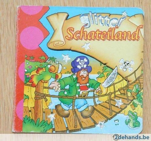 Glitterboekje Schateiland, Livres, Livres pour enfants | 0 an et plus, Utilisé, 0 à 6 mois, Enlèvement ou Envoi