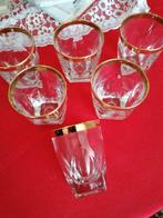 6 GLAZEN GOLD RIM Vintage, Antiek en Kunst, Antiek | Glaswerk en Kristal, Ophalen of Verzenden