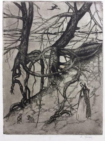 Eugeen Yoors (Antwerpen, 1879 – Berchem, 1975) Jonkvrouw, Enlèvement ou Envoi