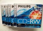 CD-RW Philips-4 voor 3,50 EUR-NIEUW in ongeopende verpakking, Cd's en Dvd's, Ophalen of Verzenden