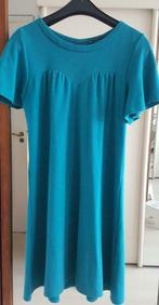 robe tunique manche courte bleu canard turquoise foncé L, Bleu, Porté, Taille 42/44 (L), Enlèvement ou Envoi