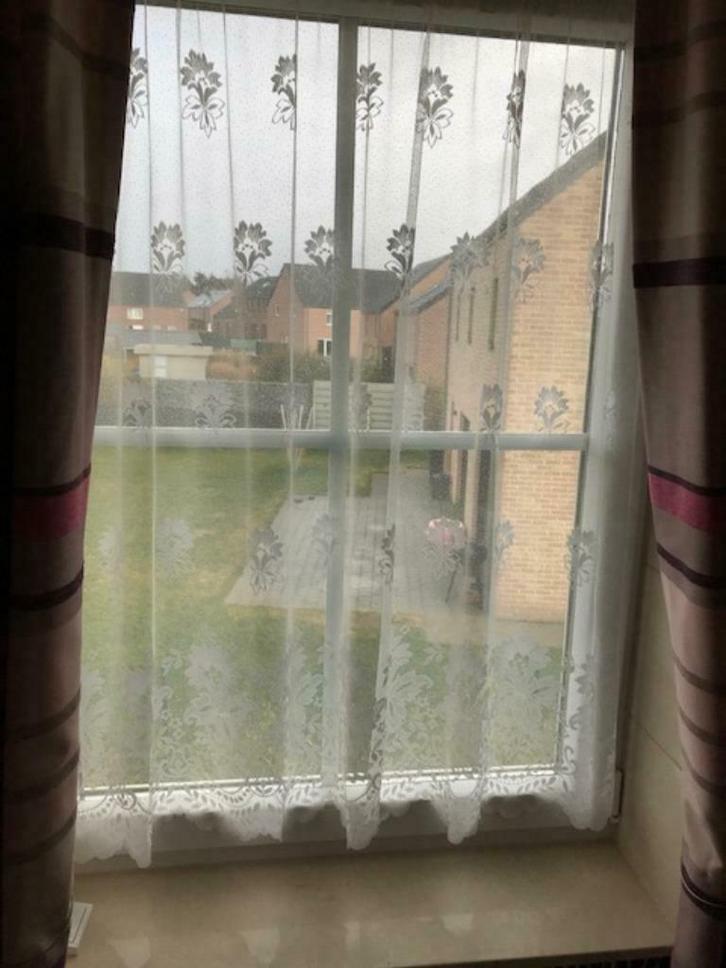 Voilage - Rideaux brodés, Huis en Inrichting, Stoffering | Gordijnen en Lamellen, Gebruikt, Wit, Ophalen of Verzenden