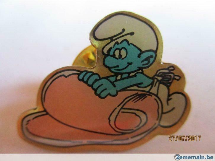 pins -  stroumpf - PEYO - 1992, Verzamelen, Speldjes, Pins en Buttons, Gebruikt, Speldje of Pin, Ophalen of Verzenden