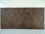 Barok antieke huispanelen 1807 houtsnijwerk curiosa kunst, Ophalen of Verzenden