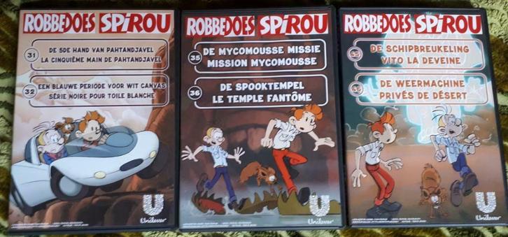 3x dvd Robbedoes, Cd's en Dvd's, Dvd's | Kinderen en Jeugd, Zo goed als nieuw, Tv fictie, Avontuur, Alle leeftijden, Ophalen of Verzenden