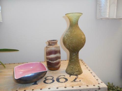 Lot de 3 vases et pot pour plante, Maison & Meubles, Accessoires pour la Maison | Vases, Comme neuf, Vert, Moins de 50 cm, Autres matériaux