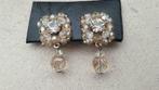 Boucles d'oreille clips Clair De Femme brillant cristal, Handtassen en Accessoires, Oorbellen, Ophalen, Met strass, Beige, Glas