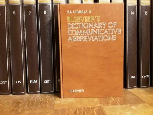 Elsevier's Dictionary of Communicative Abbreviations, by R.A, Boeken, Studieboeken en Cursussen, Nieuw, Hogeschool, Alpha, Ophalen of Verzenden