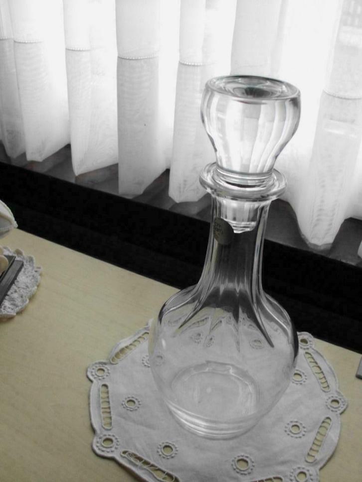 Kristalen  karaf ,  kandelaar en asbak., Antiek en Kunst, Antiek | Glaswerk en Kristal, Ophalen