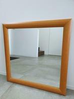 Mooie strakke spiegel met beuken omlijsting 70x70cm, Comme neuf, Enlèvement, Moins de 100 cm, 50 à 75 cm