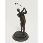 Een bronzen golfer -beeld-golf-beeld brons-decoratie, Antiek en Kunst, Ophalen of Verzenden