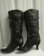 106A* JANET et JANET belles bottes cuir noires (37), Vêtements | Femmes, Noir, Porté, Envoi, Bottes hautes