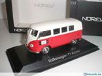 1:43 Norev 840216 VW T1 Kombi wit-rood 1950-1967, Hobby & Loisirs créatifs, Comme neuf, Voiture, Enlèvement ou Envoi
