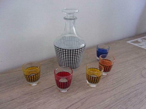 vintage likeur set, Huis en Inrichting, Keuken | Servies, Zo goed als nieuw, Glas of Glazen, Glas, Ophalen of Verzenden