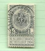 Timbre de 1 cent de Belgique Léopold 2 de l'année 1897,, Autre, Avec timbre, Affranchi, Oblitéré