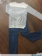 Jeans et pull fin 10 ans, Utilisé, Fille, Chemise ou À manches longues