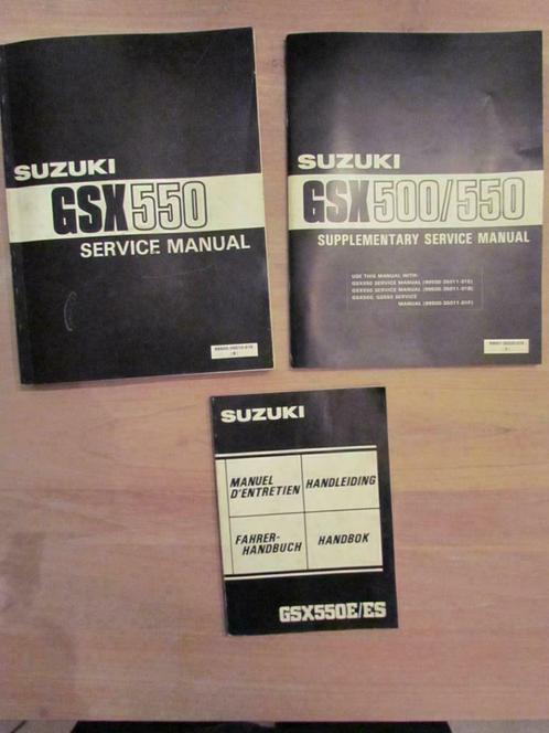 Manuel d'entretien + manuel du propriétaire Suzuki 500/550GS, Motos, Modes d'emploi & Notices d'utilisation, Suzuki, Enlèvement ou Envoi