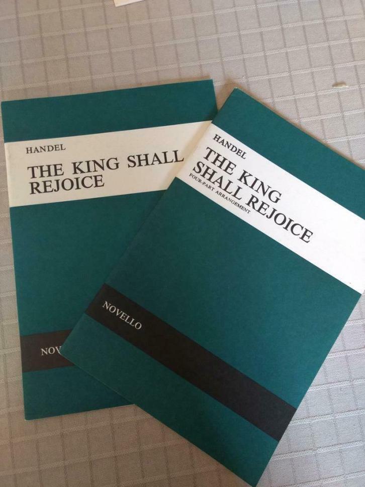 The king shall rejoice   Händel   / partituur  / 2 boekjes, Muziek en Instrumenten, Bladmuziek, Nieuw, Thema, Klassiek, Piano