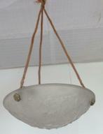 art deco lamp schaal geperst glas Muller freres 14, Antiquités & Art, Enlèvement ou Envoi