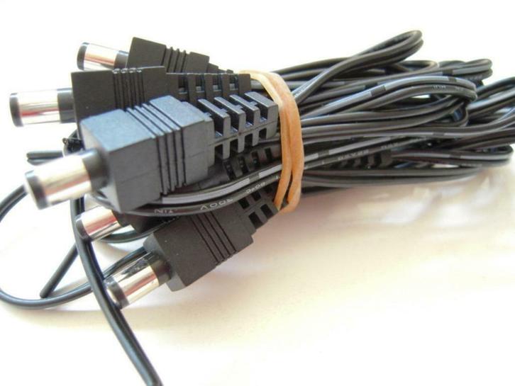 jack stekker, stroom 5,5 mm, fiche,  14 stuks, Computers en Software, Pc- en Netwerkkabels, Nieuw, Ophalen of Verzenden