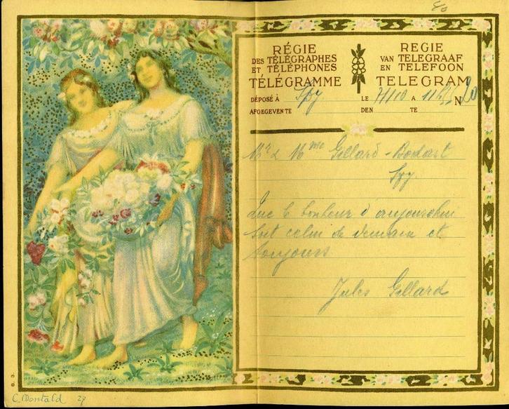 verzameling 23 luxe telegrams RTT 1931 tot 1962, Verzamelen, Retro, Overige typen, Verzenden
