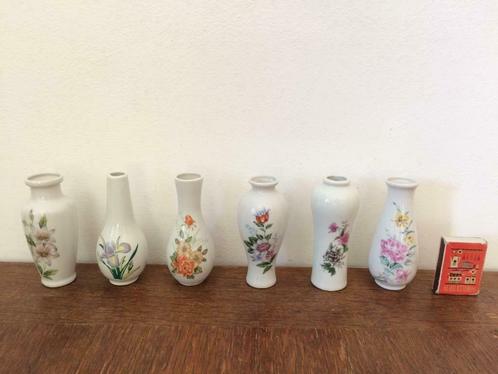 6 petits vases chinois à fleurs en boite, Maison & Meubles, Accessoires pour la Maison | Vases, Utilisé, Autres couleurs, Moins de 50 cm