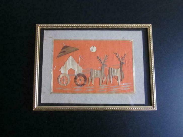 Schattig tableau, gemaakt met natuurlijke materialen, Huis en Inrichting, Woonaccessoires | Lijsten, Zo goed als nieuw, Minder dan 50 cm