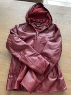 Lederen damesjas met kap, bordeaux, Kleding | Dames, Zara, Gedragen, Maat 42/44 (L), Ophalen of Verzenden