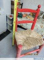 Rode Poppen stoel, met rieten zitting 20 cm., Ophalen, Gebruikt