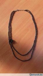 zwarte halsketting met kraaltjes, Nieuw, Overige materialen, Ophalen of Verzenden, Zwart