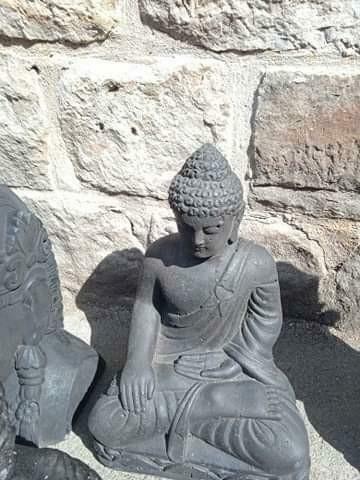 statue de bouddha en pierre reconstituée 30 cm, Jardin & Terrasse, Statues de jardin, Neuf, Bouddha, Pierre, Enlèvement ou Envoi