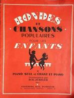 partition piano et chant rondes et chansons populaires pour, Piano, Gebruikt, Ophalen of Verzenden, Populair