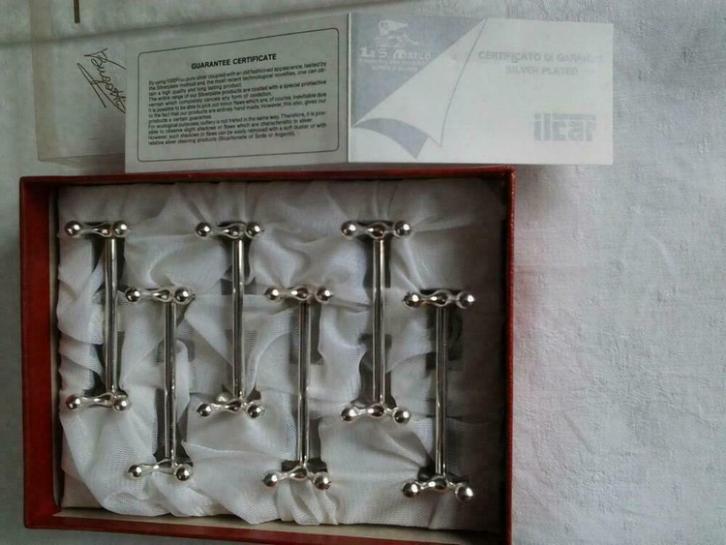 Porte-couverts argent 6 pces dans coffret neuf! +cert, Maison & Meubles, Accessoires pour la Maison | Autre, Neuf, Enlèvement