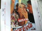 Oude Kalender met Coca Cola posters jaar onbekend, Comme neuf, Enlèvement ou Envoi