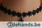 Joker "choker" ketting zwart met bloemen en parel, Ophalen of Verzenden, Nieuw
