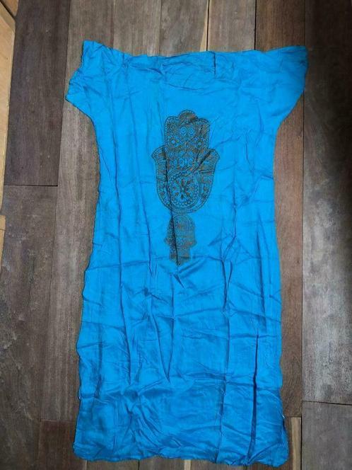 Robe longue turquoise sans manche, motif main de Fatima, Vêtements | Femmes, Robes, Neuf, Taille 42/44 (L), Bleu, Sous le genou