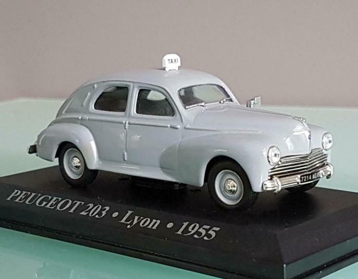 Peugeot 203 Collection Taxis du Monde (Lyon) - Altaya 1:43, Hobby en Vrije tijd, Modelauto's | 1:43, Zo goed als nieuw, Auto, Overige merken