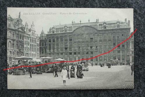 Postkaart 19/8/1902 ? Brussel, Grand Place, Bruxelles België, Verzamelen, Postkaarten | België, Gelopen, Brussel (Gewest), Voor 1920