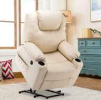 Sta-Op-Stoel Massage Fauteuil Relax Stoel Verwarmd! Creme, Maison & Meubles, Chaises, Enlèvement ou Envoi, Neuf