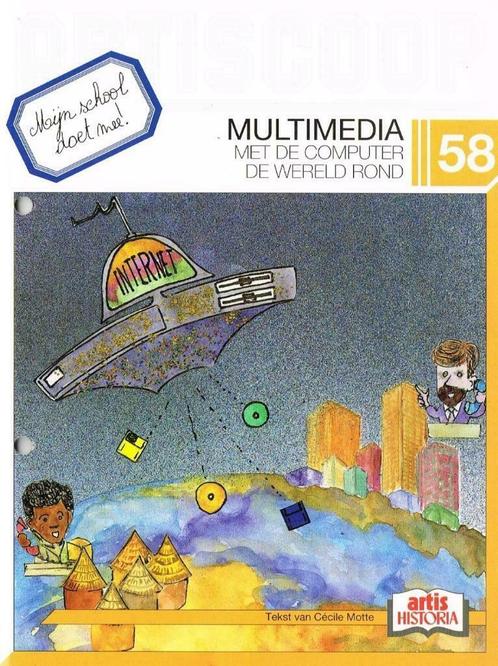 Multimedia, met de computer de wereld rond - Artiscoop 58, Livres, Livres pour enfants | Jeunesse | 10 à 12 ans, Comme neuf, Non-fiction