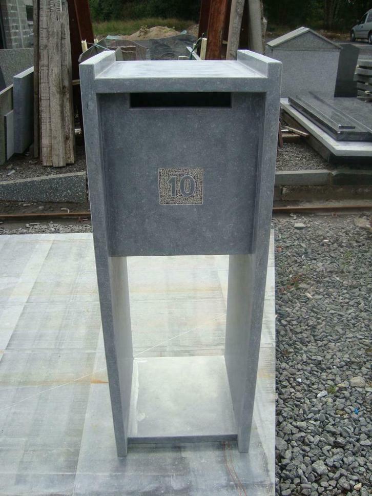 Boîte aux lettres en pierre bleue belge, Doe-het-zelf en Bouw, Steigers, Ophalen