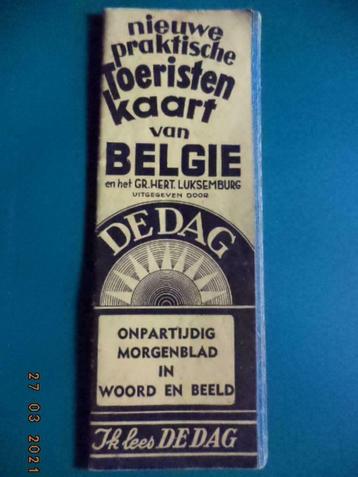 Toeristenkaart: 'Nieuwe praktische Toeristenkaart.. De Dag'., Enlèvement ou Envoi, Utilisé