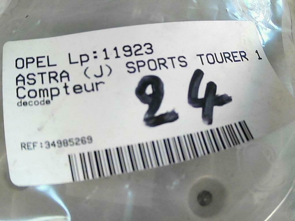 Compteur Opel Astra J 1.4i 2012-2016 13433775 (24), Enlèvement ou Envoi, Utilisé, Opel