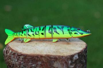 Kunstaas swimbaits pluggen Natural Pike Fire Tiger 20 cm, Envoi, Neuf, Autres types