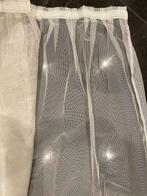2 gelijke stukken wit transparant voile glas gordijnen (set3, Huis en Inrichting, Stoffering | Gordijnen en Lamellen, Gebruikt